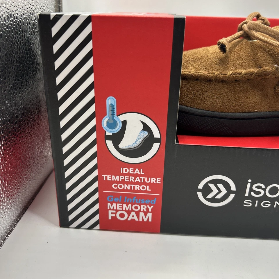 Zapatillas Isotoner A9B935 Marrón Pata de Gallo Reese Cerradas Traseras Terciopelo Forradas de Vellón Foto 2 de 4