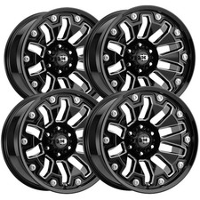 Set Of 4 Vision 362 Armor 20x9 5x5.5 12mm Blackmilled Wheels Rims 20 Inch