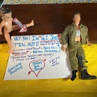 Vintage 1964 Talking GI Joe Soldier Action Figure   Nice Brown Hair With Scar