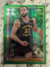 2025-26 Topps Chrome Stephen Curry True Green Refractor 74/99 #201 SP Steph