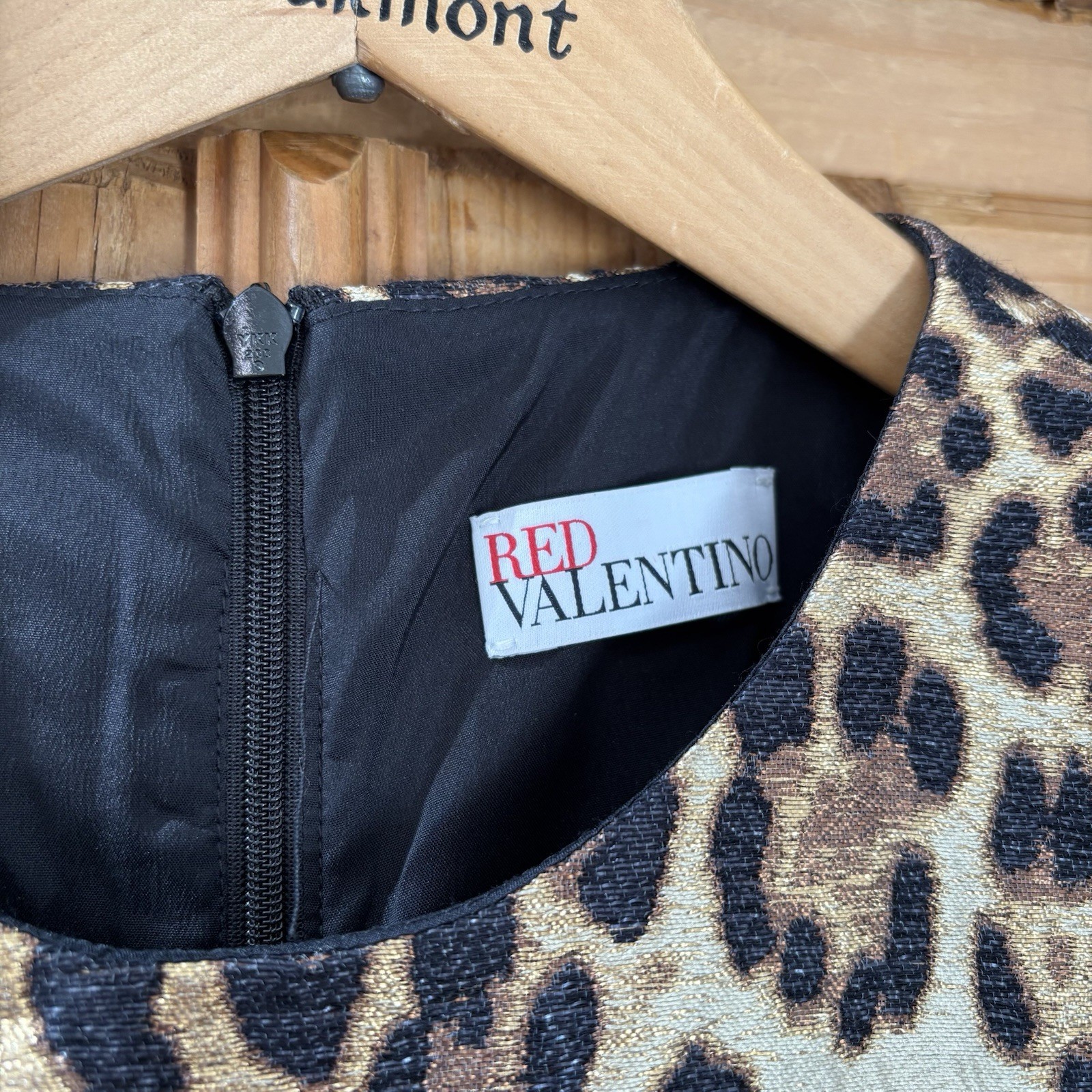 RED VALENTINO SLEEVELESS LEOPARD PRINT PLEATED DRESS NEW WITH TAGS SIZE 42 thumbnail 4