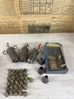 30+ Tortendekoration Düsenspitzen Spritzguss Glasur Tala Nussbraun Vintage Sortiert