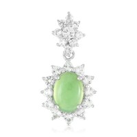 Cavill SilberanhäNger Oval Chrysopras WeißTopas 0,49Ct 925 Sterlingsilber