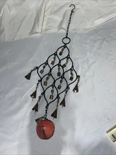 cast iron wind chime , teardrop design  with bells, Inside or outside Door Bell