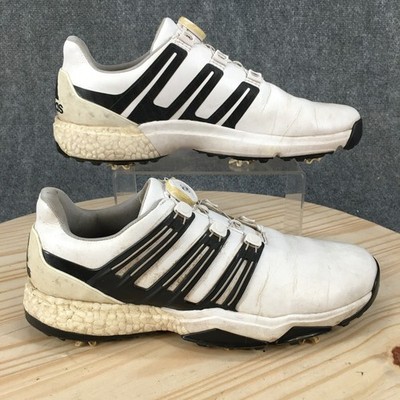Adidas Powerband BOA Boost Golf Shoes Mens 11 Lace Up Sneakers Low Top White