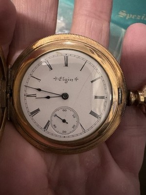 ELGIN Atlas Watch TASCHENUHR VERGOLDET Pocket Gold Watch 1900's