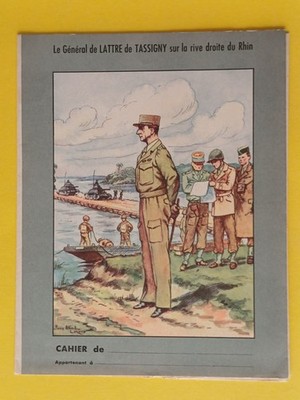 Schützt altes Heft General de Lattre de Tassigny am rechten Rheinufer