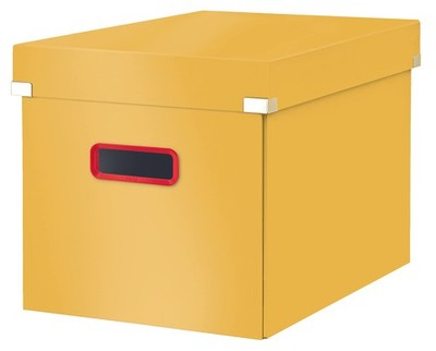 Leitz Click & Store Cube, Foldable Large Storage Box with Lid, Premium Strong Ca