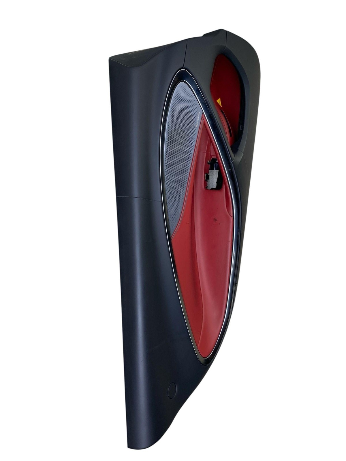 2024 MCLAREN ARTURA LEFT DRIVER DOOR TRIM PANEL BLACK / RED *SCUFFS/SMALL TEARS*