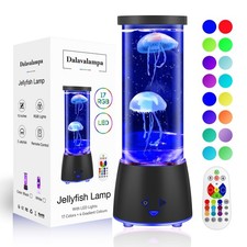 17 Colors Changing Jellyfish lamp with Remote - Jellyfish Tank Table Lamp LED...