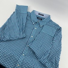 Chaps Mens Classic Fit Twill Plaid Long Sleeve Button Down Shirt 17 17.5 34 35