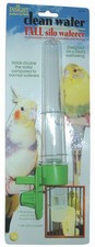 JW Pet Insight Clean Water Silo Waterer Tall Secure Horizontal Vertical Cages