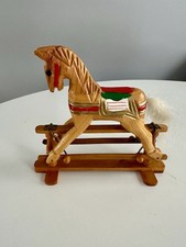 Vintage Wooden Glider Rocking Horse Figurine