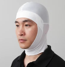 Unisex White Head Cover Cap (Set of 10) - Full Head Cover