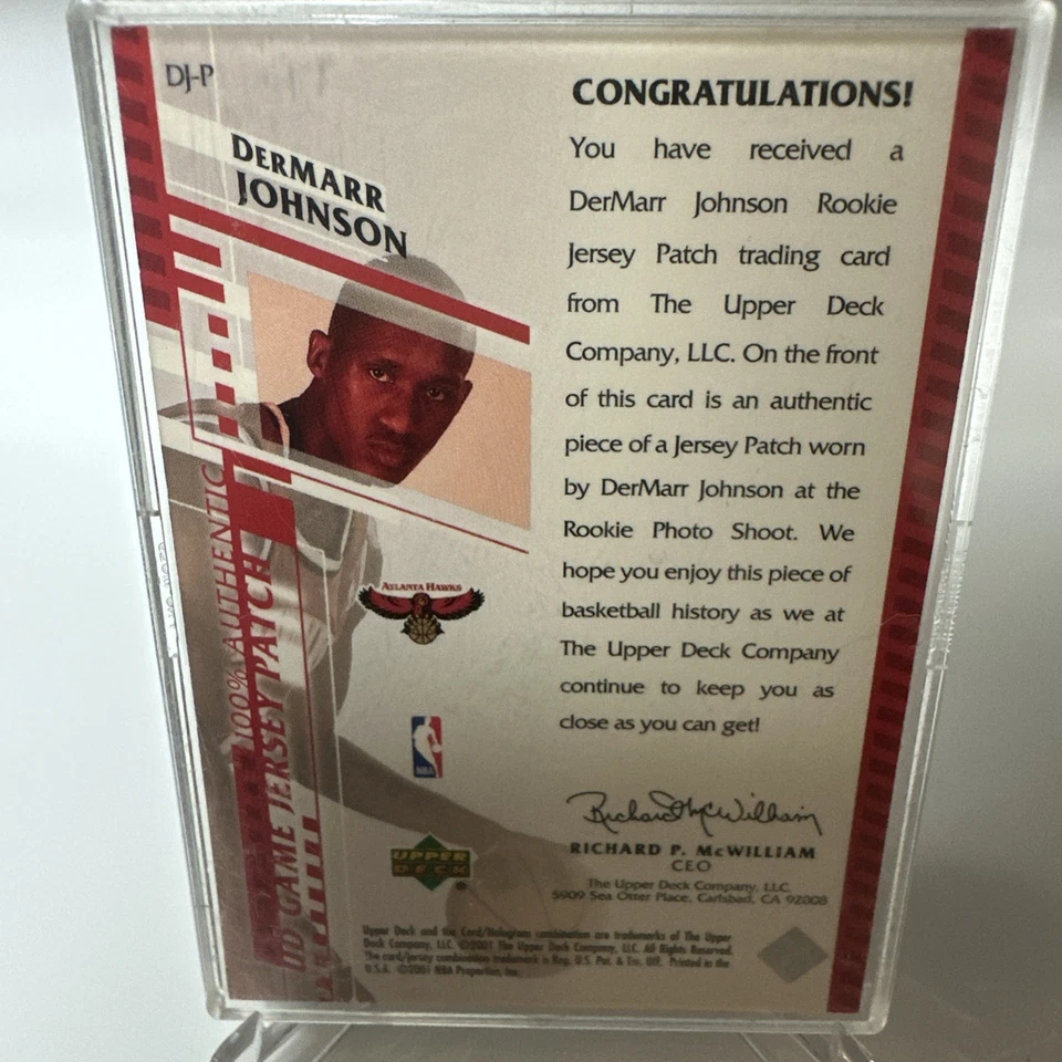 Lot Of 4 Hawks 2000-03 UD RC DerMarr Johnson Floor & Jersey, Jason Terry Floor - Image 4 of 4