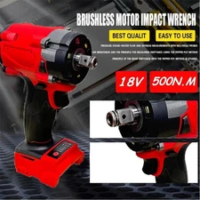 18V Brushless Impact Wrench 1/2” 500Nm Cordless Electric Driver 4-Speed Tool USA