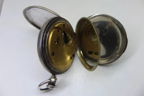 Antique 1876 ELGIN 'Leader' Gents Coin Silver Full Hunter Key Wind Pocket Watch