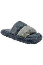 Madewell Two-Strap Scuff Slippers Faux Fur Dusty Pool
