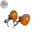 1974 YAMAHA DT100 ENDURO FRONT HANDLEBAR SIGNALS LIGHTS FLASHERS PAIR