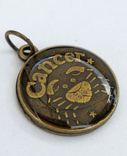 Domed Resin Birth Zodiac Cancer Charm, 2-side...