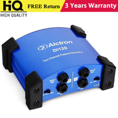 Alctron DI120 Blue 2 Channel Passive Direct Box DI Box for Electric Guitar Mixer