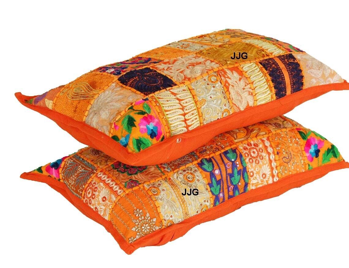 Cushion Cover Patchwork Pillow Indian Handmade Home Decor Pillow Case