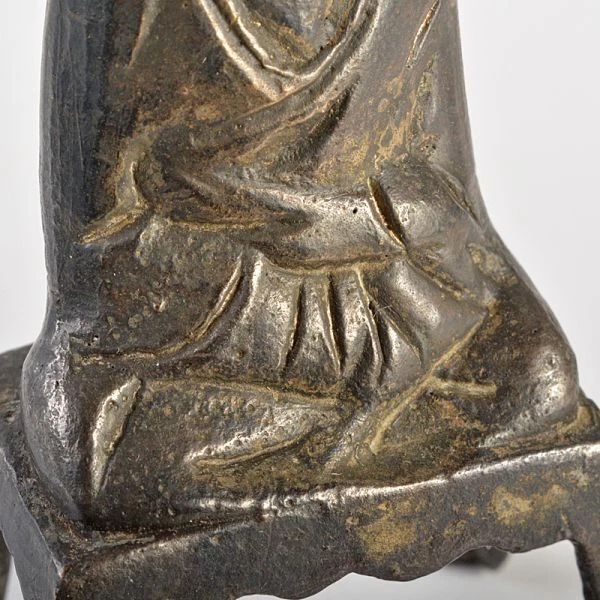 Antigua estatua china de Buda de bronce, canción de las cinco dinastías de la dinastía Sizhou Tang Foto 3 de 4