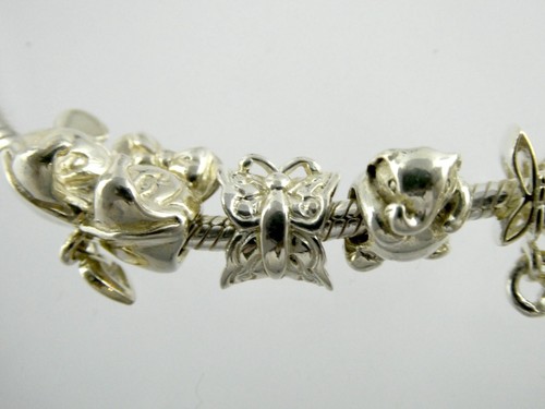 Sterling Silver Six Charm Bracelet 925 Disney Mickey Pooh 34.6g 7.75 Inch Length - Picture 6 of 24