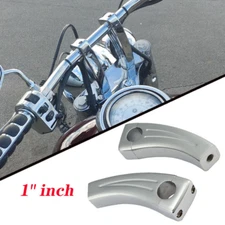 Motorcycle Chrome 1" Handlebar Risers Clamp For Harley Sportster XL Softail Dyna