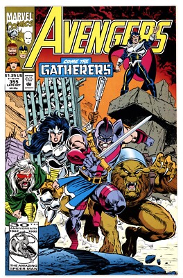 Avengers #355 NM- 9.2 1992 Steve Epting Cover 1st Full App the Gatheres