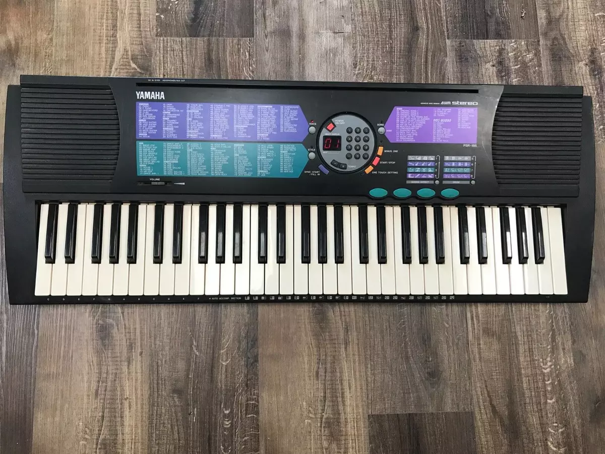 Yamaha PSR-185 Advanced Wave Memory Keyboard Piano 61 Keys TESTED EXCELLENT