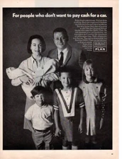 Vintage advertising print Car General Motors GMAC Plan 1968 Family Don't Pay ad