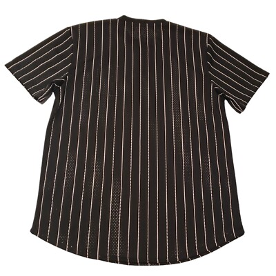 HUF Bronx Henley Mesh Short Sleeve Baseball Jersey Men's Small Black \u0026  White | eBay