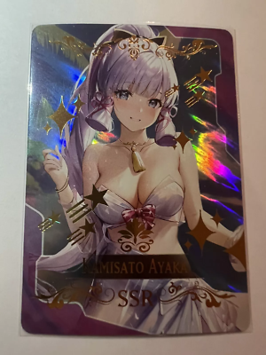 KAMISATO AYAKA Genshin Impact SSR Goddess Story Anime Waifu Card