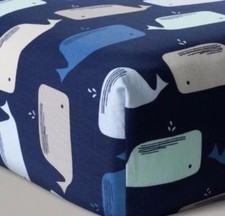 Cloud Island Crib Sheet By the Sea Navy Whale Blue New Baby Boy Nautical