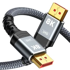 8K 4K DisplayPort Cable, 6.6ft DP Cable 1.4 [VESA Certified, 8K60Hz, 4K144Hz,...