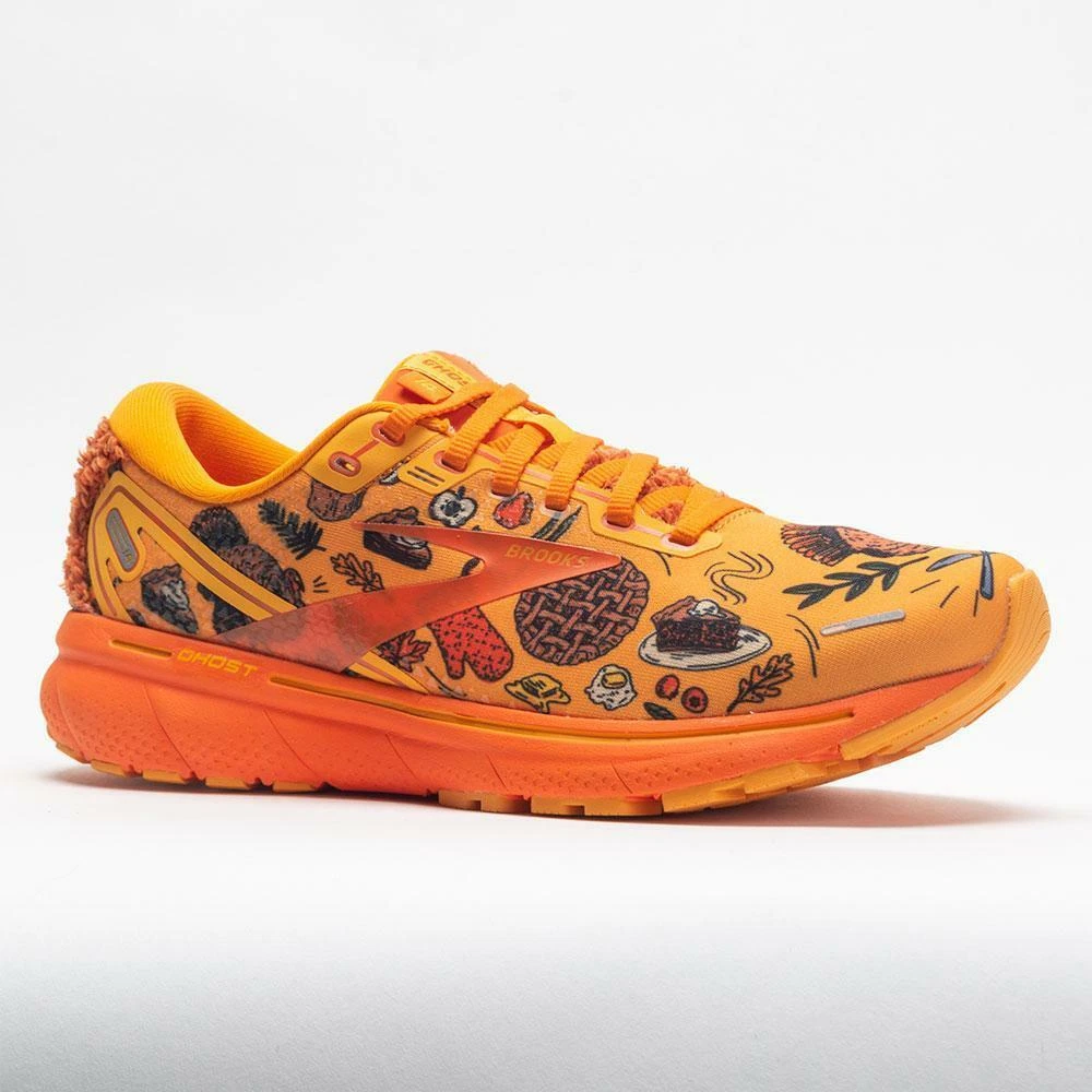 11 MEN Brooks Ghost 14 Trot Happy Edition Running Shoes Citrus Gold Flame Orange