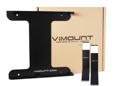 PlayStation 4 PS4 PRO +2pcs Controller TV Wall Mount Black Metal Holder -ViMount