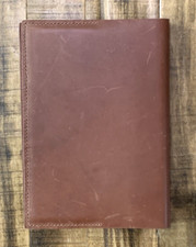 Handcrafted Leather Journal Cover 8.5" x 6." Genuine Cowhide