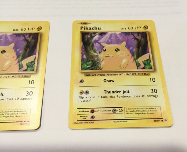 2016 Pikachu 2 Pokemon Basic Card 35/108 LV.12 60HP C4 | eBay