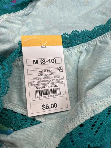4 Pack! Auden Women's Lace Trim Cotton Bikini Underwear Size M (8-10) Green - Picture 6 of 7
