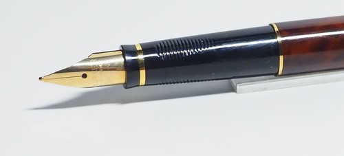 New Old Stock Parker 75 Schildpatt/Holz F/P & B/P Set 18kt MED Goldfeder & Box - Bild 5 von 8