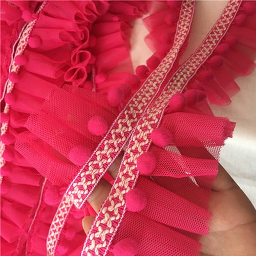 Flecos De Encaje Con Pompones Por Yarda Accesorios De Costura - Imagen 4 de 10