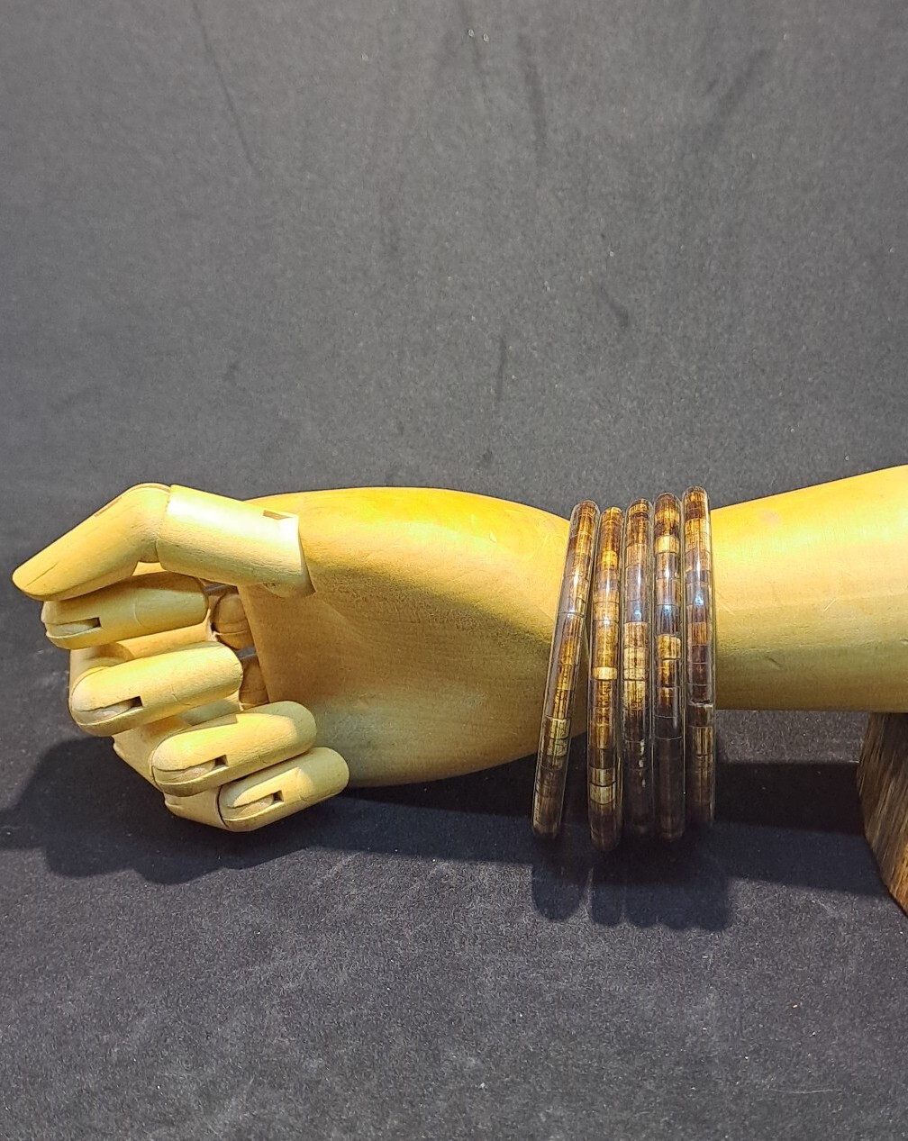 5 bracelets indiens en nacre et laiton, idée cadeau femme fait main