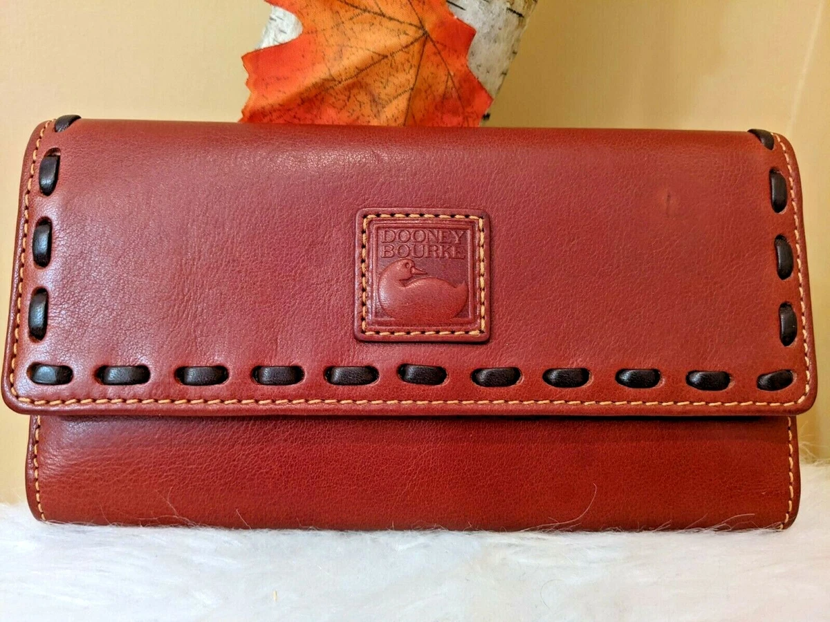Dooney Bourke Ginger Florentine Checkbook Organizer Clutch