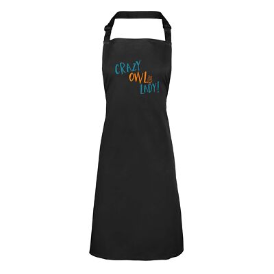 Crazy Owl Lady Schürze Männer Damen Schleiereule Wildtiere Kochen BBQ Koch Zum Selbermachen Kochen Geschenk
