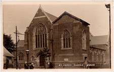 St. Luke's Church in Birmingham England UK 1910 RPPC Photo Postcard