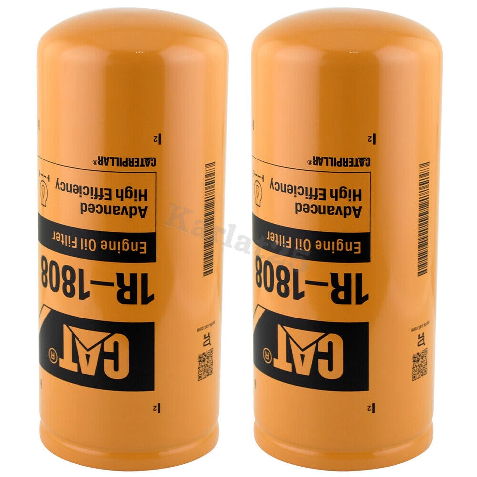 2 Pcs Caterpillar 1R1808 Engine Oil Filter 3406 C15 Genuine Advanced Efficiency - Image 4 of 4