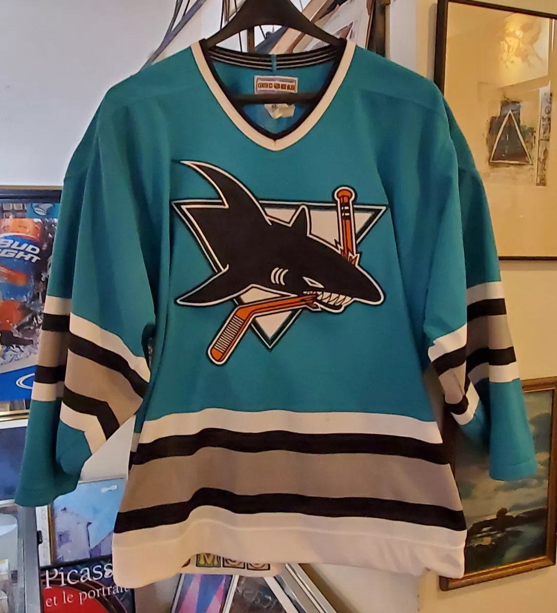 San Jose Sharks CCM Authentic NHL Hockey Jersey Teal Away 48 Blank