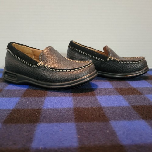 Cole Haan Nike Air Steven size 8 boys Loafers Black Leather Excellent Cond. A2 - Picture 11 of 13